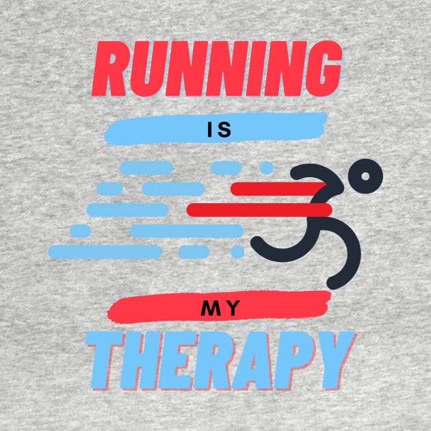 Running is my Therapy Sport Funny by hasanclgn